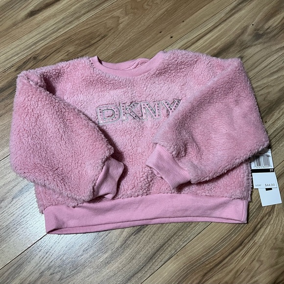 Dkny Other - DKNY Baby Pink Sherpa Crewneck Pullover